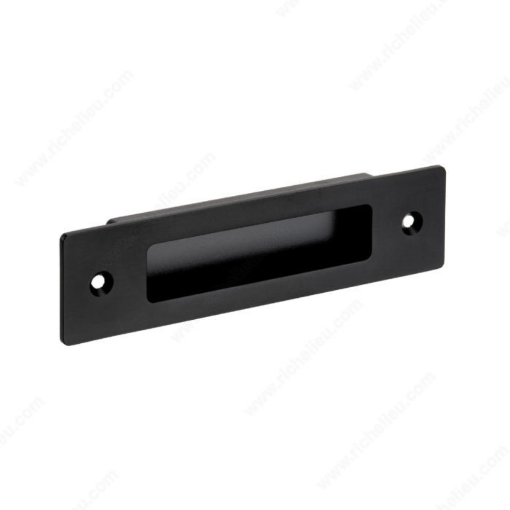 Richelieu BP7055128900 Contemporary Recessed Metal Pull - 7055 in Matte Black