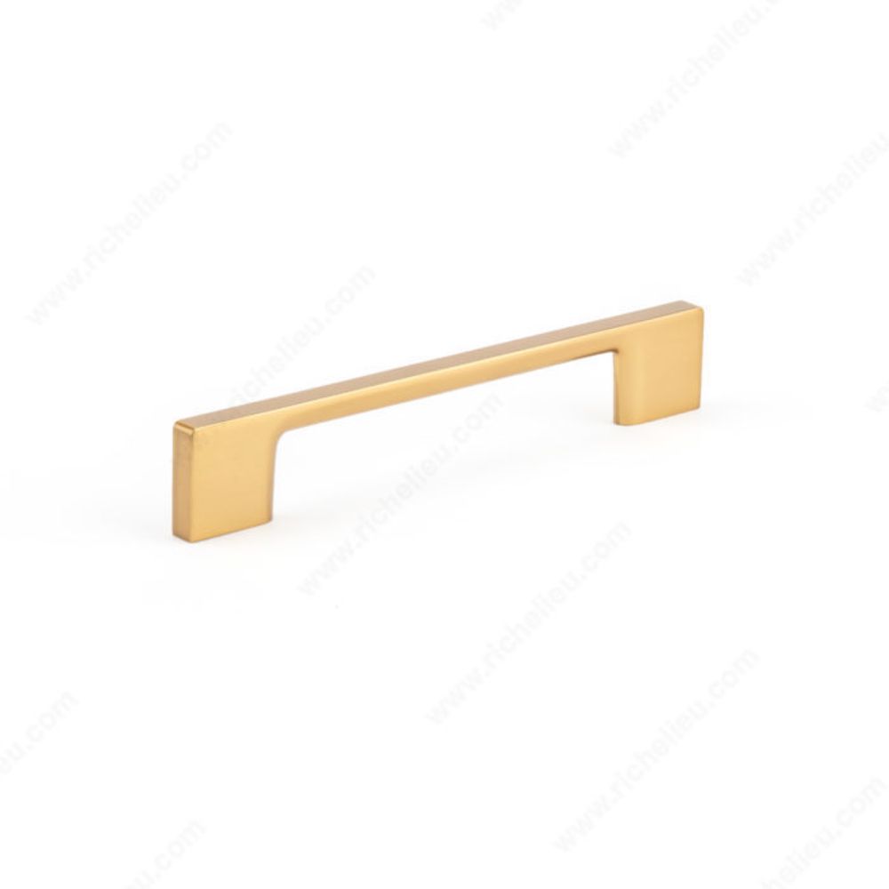 Richelieu BP8160128158 Contemporary Metal Pull in Aurum Brushed Gold