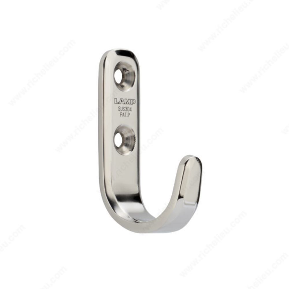 Richelieu Hardware HJT55170171 Utility Hook - XLH in Polished Stainless Steel