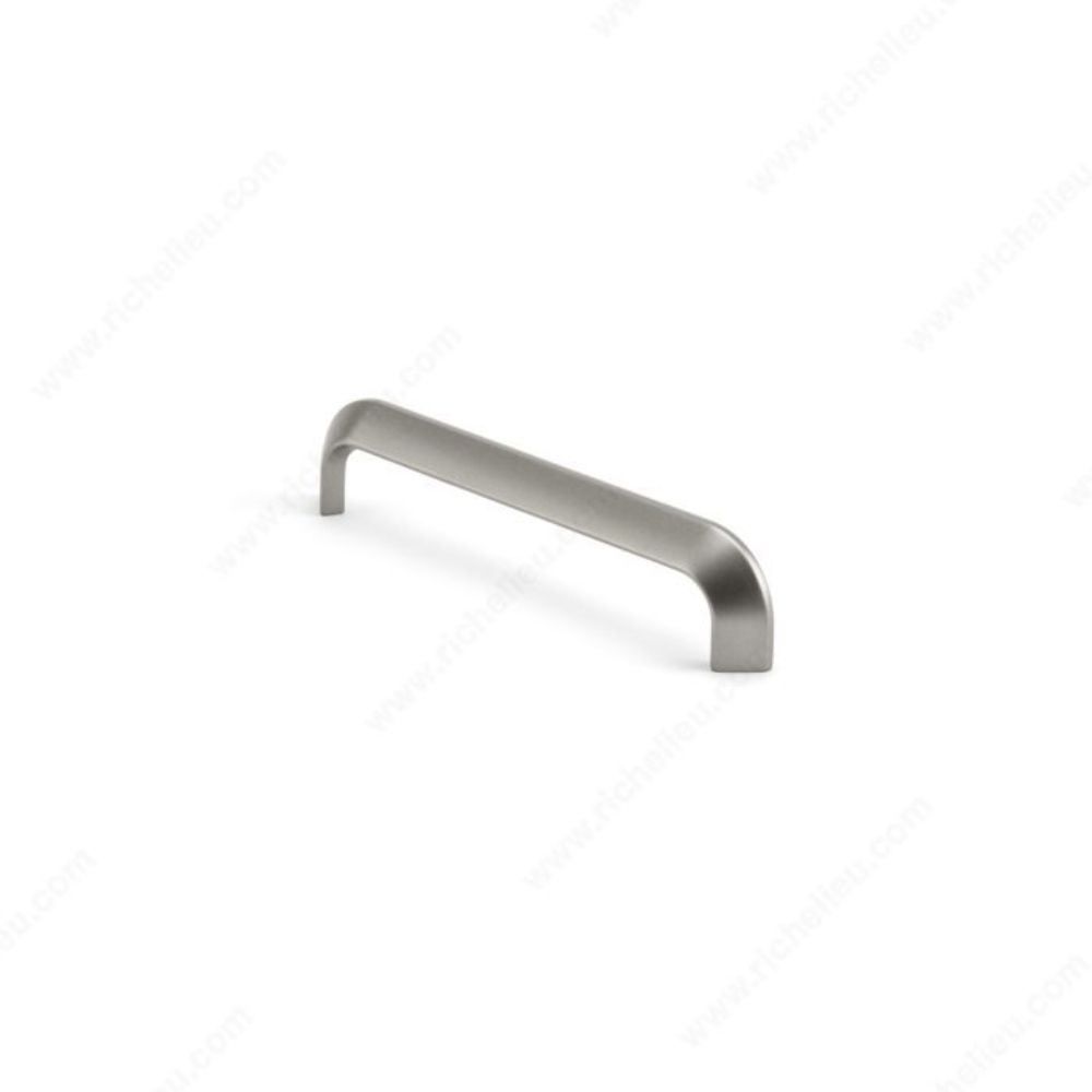 Richelieu MN1174Z160E219 Contemporary Metal Pull - MN1174Z in Matte Metalized Stainless Steel
