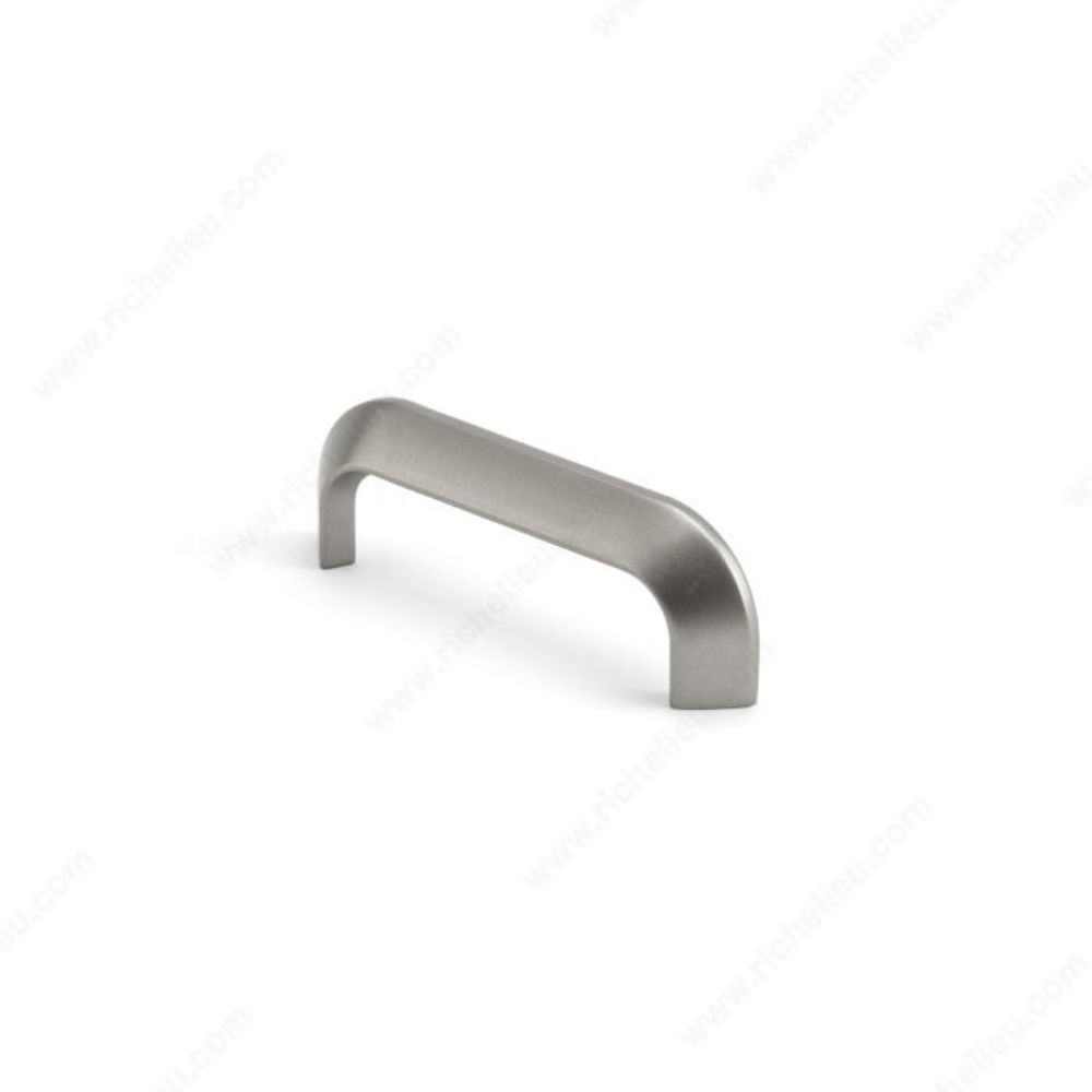 Richelieu MN1174Z96E219 Contemporary Metal Pull - MN1174Z in Matte Metalized Stainless Steel