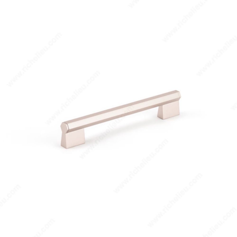 Richelieu MN2487Z160E438 Contemporary Metal Pull - MN2487Z in Anodized Rose Nickel