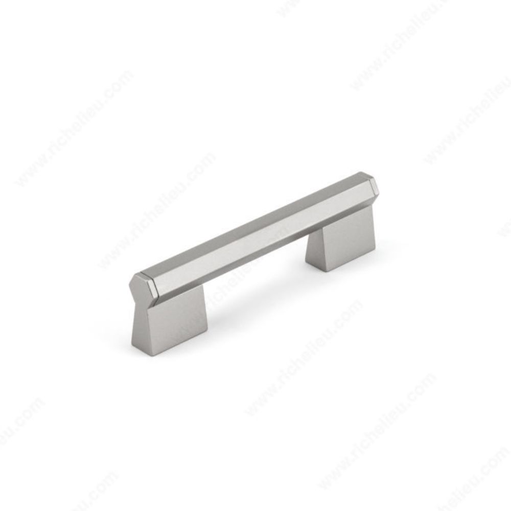 Richelieu MN2487Z96E230 Contemporary Metal Pull - MN2487Z in Matte Metalized Stainless Steel