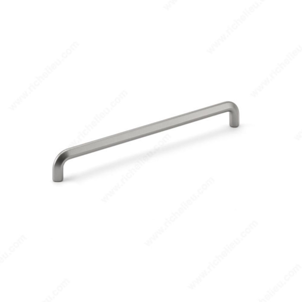Richelieu MN495Z228E230 Contemporary Metal Pull - MN495Z in Matte Metalized Stainless Steel
