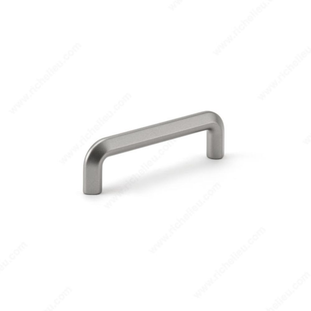 Richelieu MN495Z96E230 Contemporary Metal Pull - MN495Z in Matte Metalized Stainless Steel