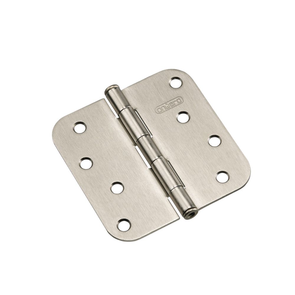 Richelieu Hardware 1822NBB 4" Full Mortise Butt Hinge in Brushed Nickel (Pack of 2)