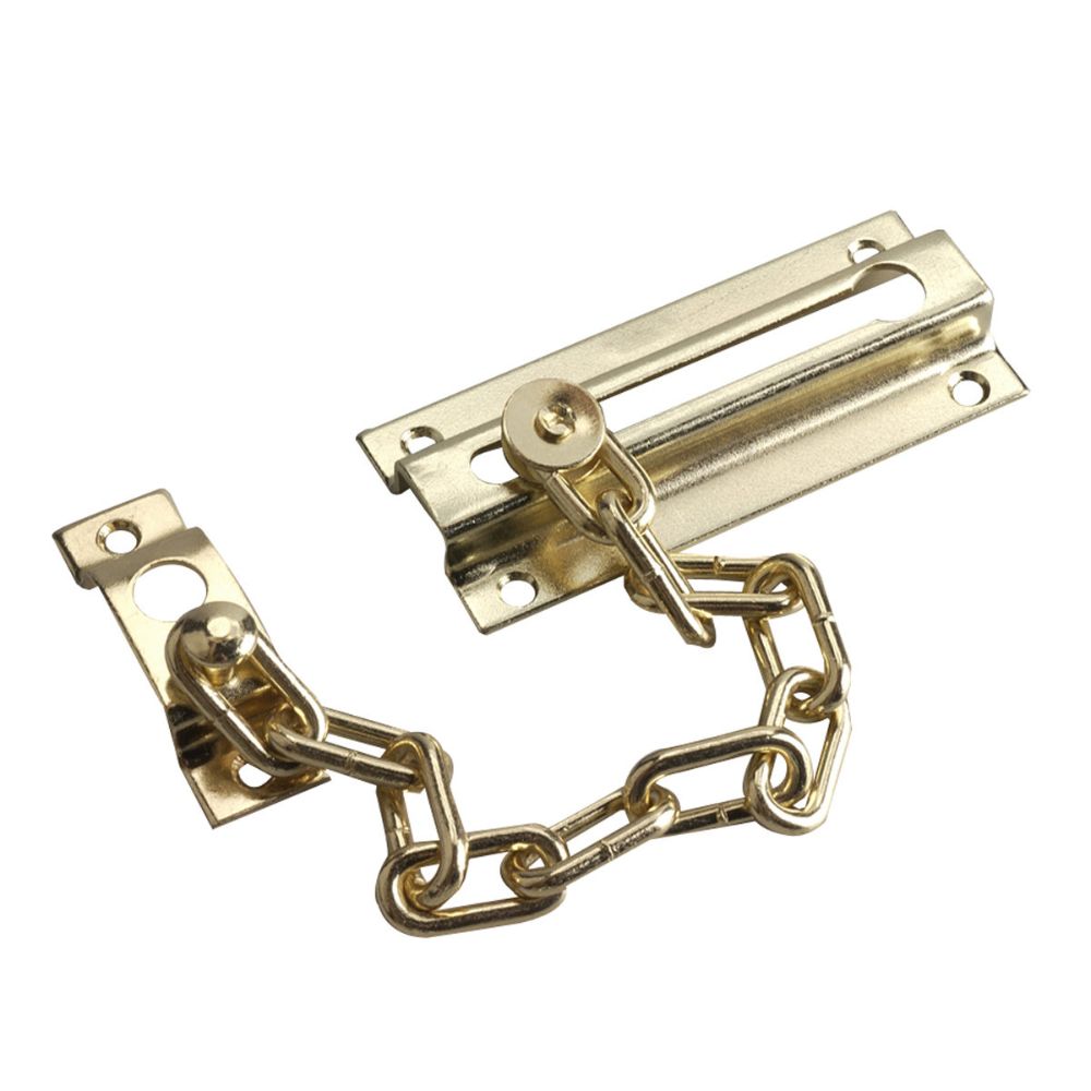 Richelieu Hardware 212BR Security / Door Hardware 3 1/2" Chain Door Guard in Brass