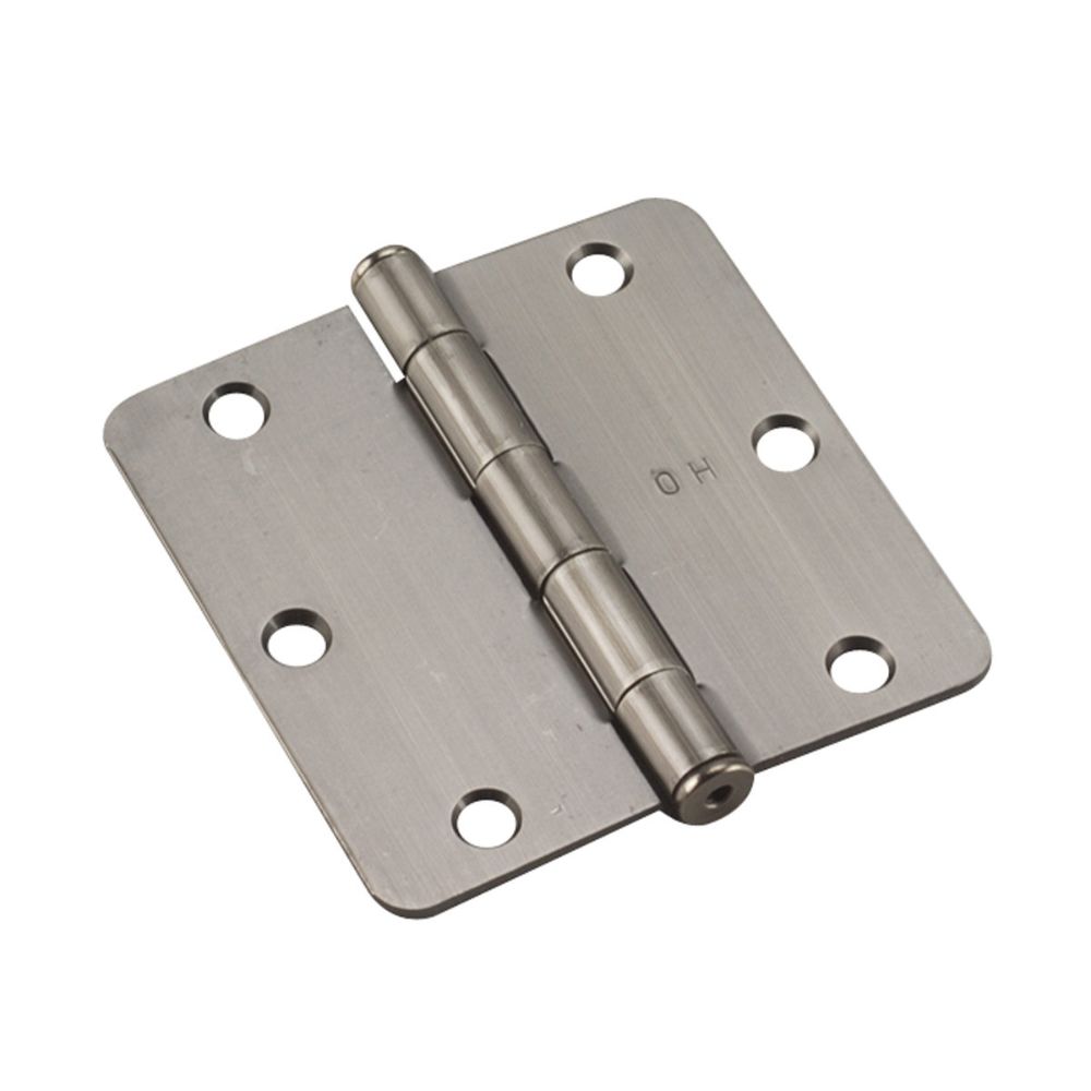 Richelieu Hardware 2821ANB 3 1/2" Full Mortise Butt Hinge 1/4" Radius in Antique Nickel (Pack of 2)