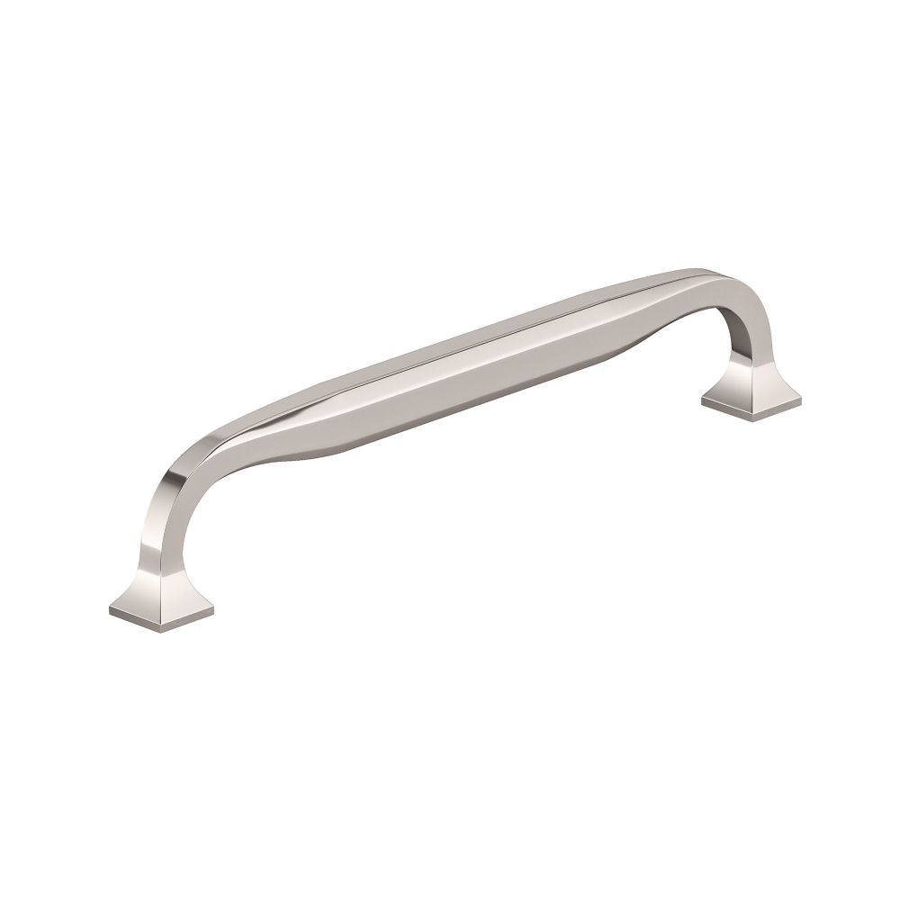 Richelieu Hardware 3921160180 Empire Collection Transitional Metal Pull 160MM Polished Nickel Finish
