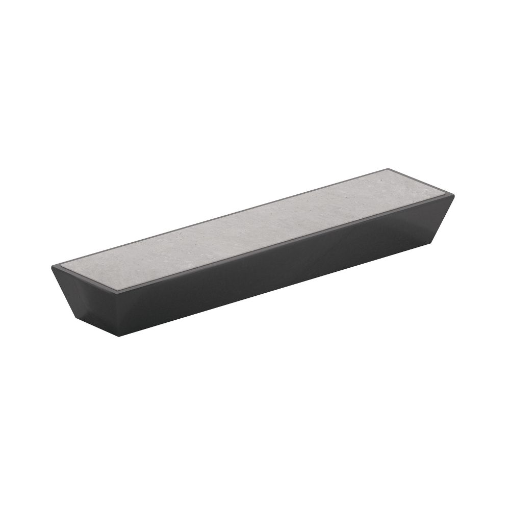 Richelieu 5858128102606 Contemporary Metal and Concrete Pull - 5858 - Concrete / Brushed Anthracite