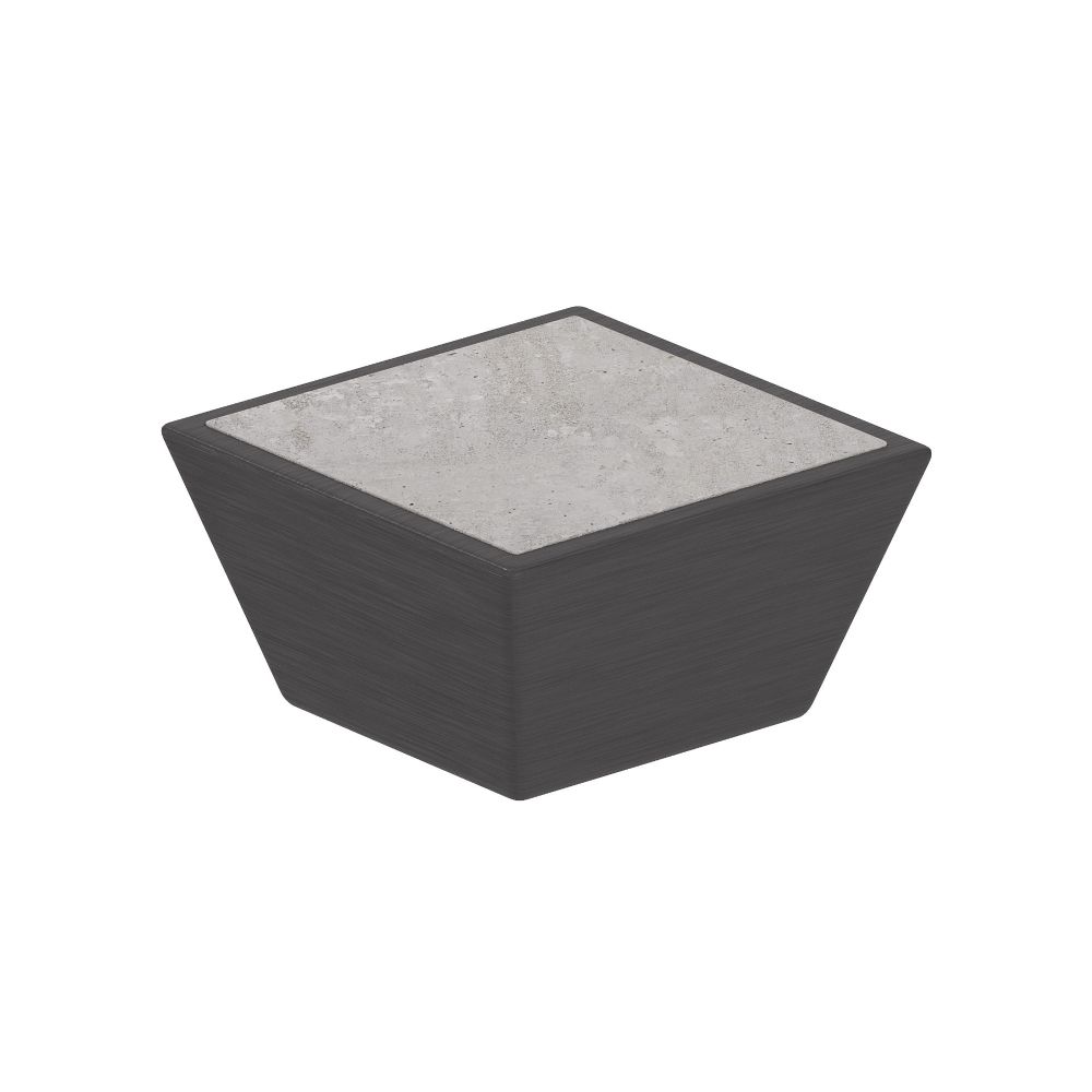 Richelieu 585816102606 Contemporary Metal and Concrete Knob - 5858 - Concrete / Brushed Anthracite