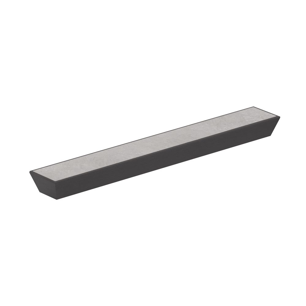 Richelieu 5858192102606 Contemporary Metal and Concrete Pull - 5858 - Concrete / Brushed Anthracite