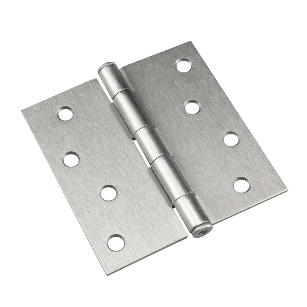 Richelieu Hardware 822NBB 4" Full Mortise Butt Hinge in Brushed Nickel (Pack of 2)