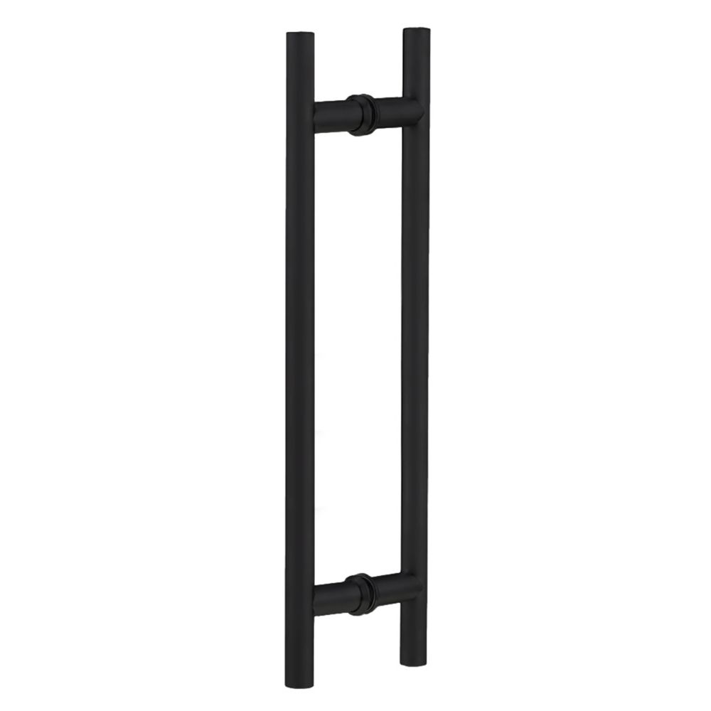Richelieu Hardware 87H2R1001912900 12" Center to Center Round Back to Back Pull for Glass Door in Matte Black