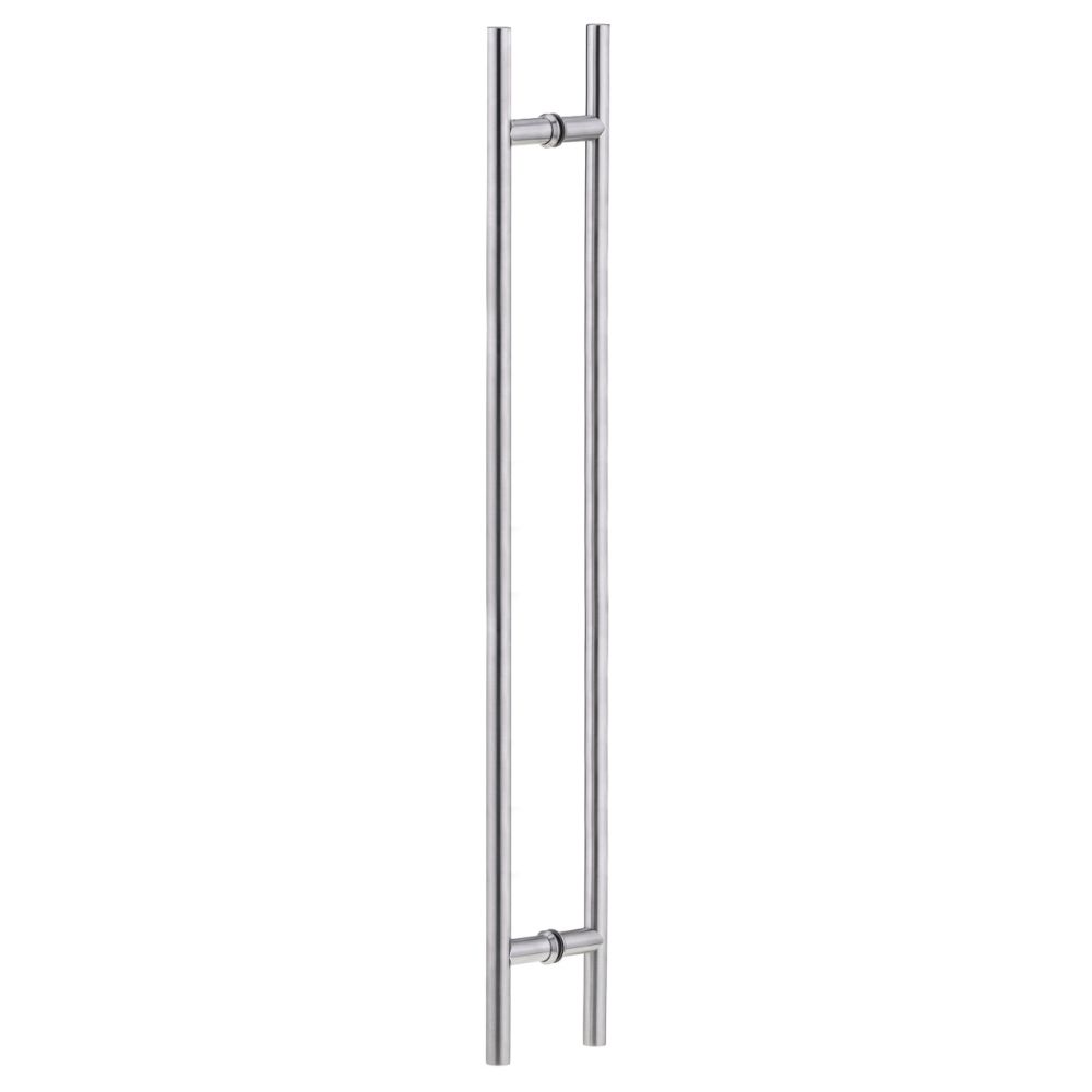 Richelieu Hardware 87H2R1002524170 24" Center to Center Round Back to Back Pull for Glass Door in Stainless Steel
