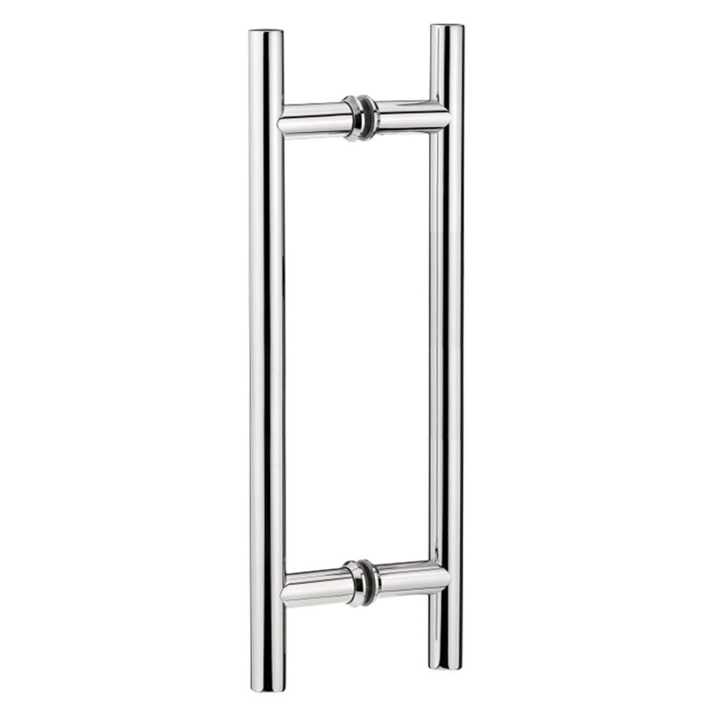 Richelieu Hardware 87H2R196170 6" Center to Center Round Back to Back Pull for Glass Door in Stainless Steel