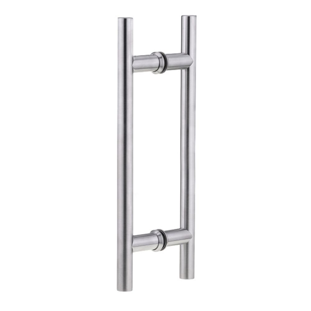 Richelieu Hardware 87H2R198170 8" Center to Center Round Back to Back Pull for Glass Door in Stainless Steel