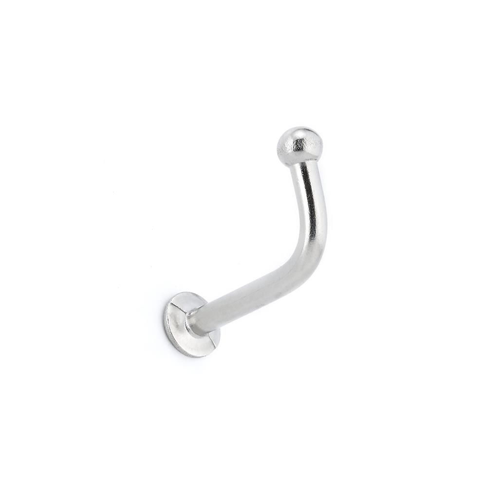 Richelieu Hardware Bp75701171 Classic Metal Square Bend Hook 22MM Stainless Steel Finish