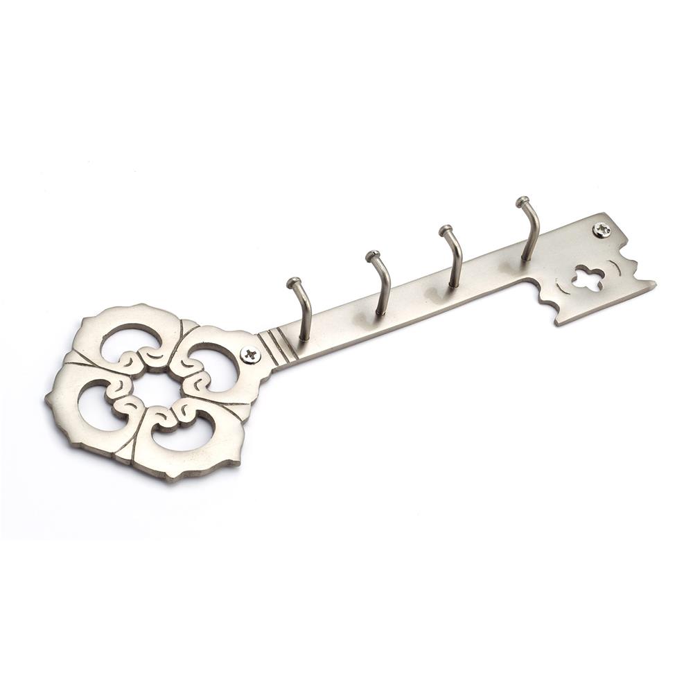 Richelieu Hardware T5610184 Traditional Metal Quadrpule Keys Hook 220MM X 75MM Matte Nickel Finish
