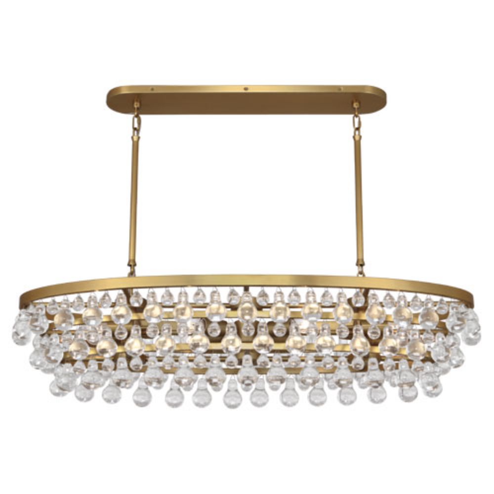 Robert Abbey 1007 Bling Chandelier with Antique Brass