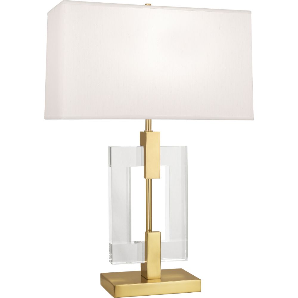 Robert Abbey 1011 Lincoln Table Lamp with Modern Brass Finish W/ Crystal Accents