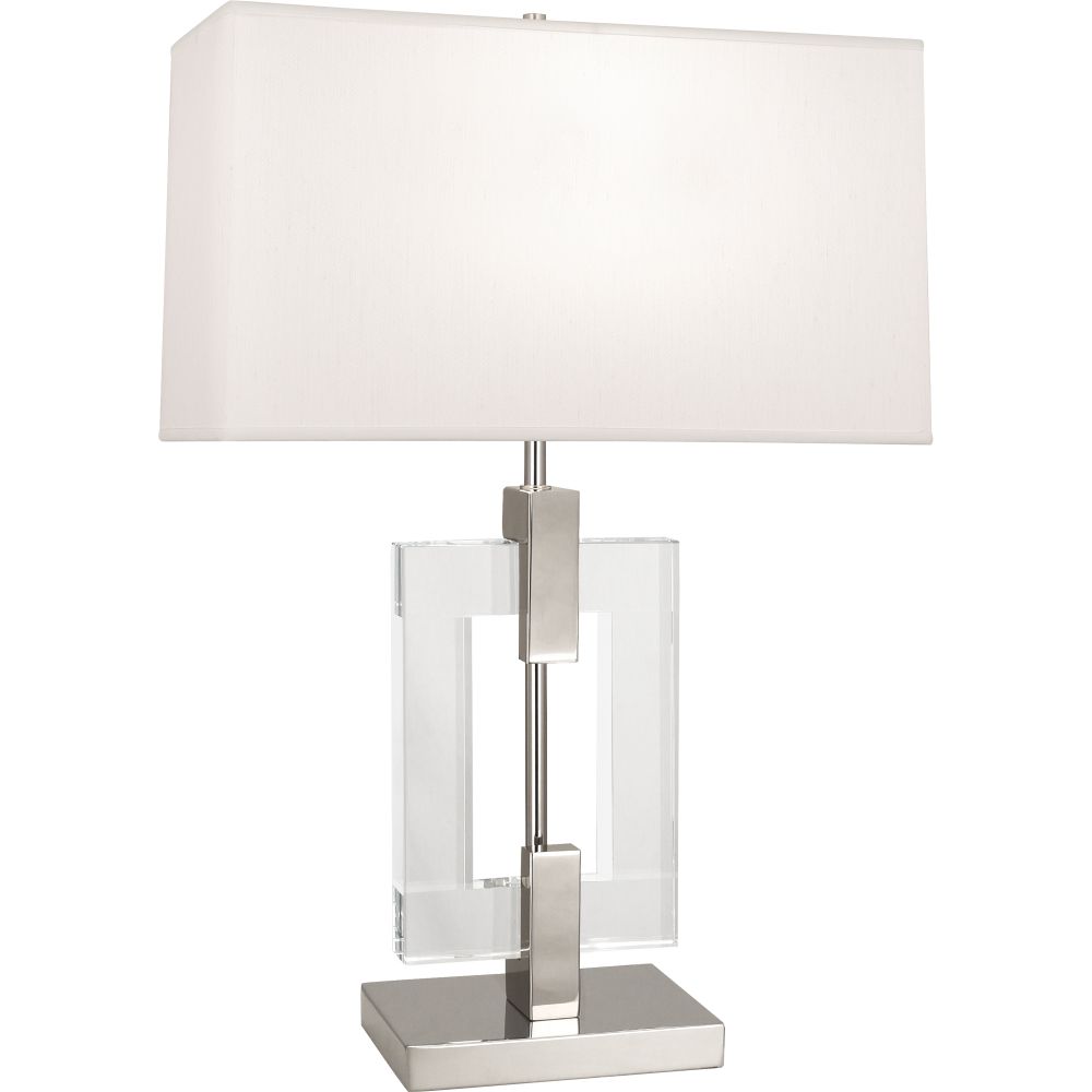 Robert Abbey 1012 Lincoln Table Lamp with Polished Nickel Finish W/ Crystal Accents