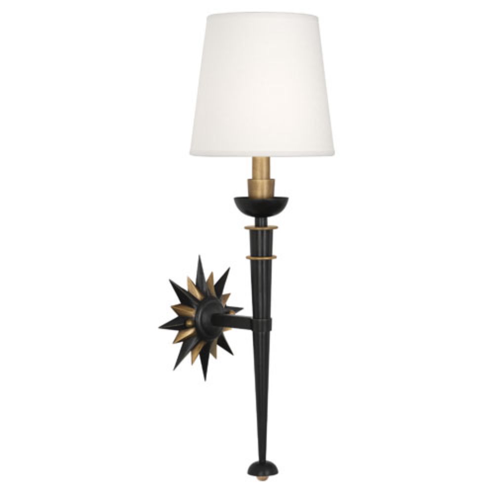 Robert Abbey 1016 Cosmos Wall Sconce with Deep Patina Bronze Finish With Warm Brass Accents