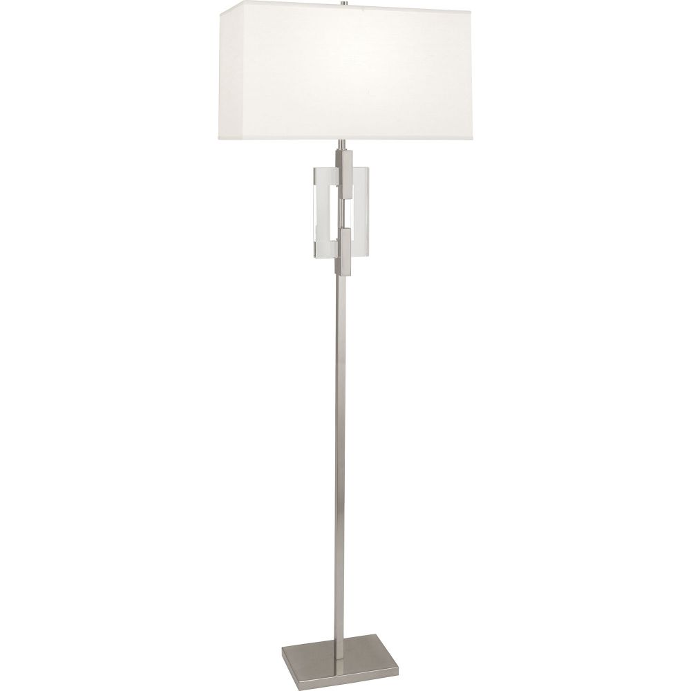 Robert Abbey 1021 Lincoln Floor Lamp with Polished Nickel Finish W/ Crystal Accents