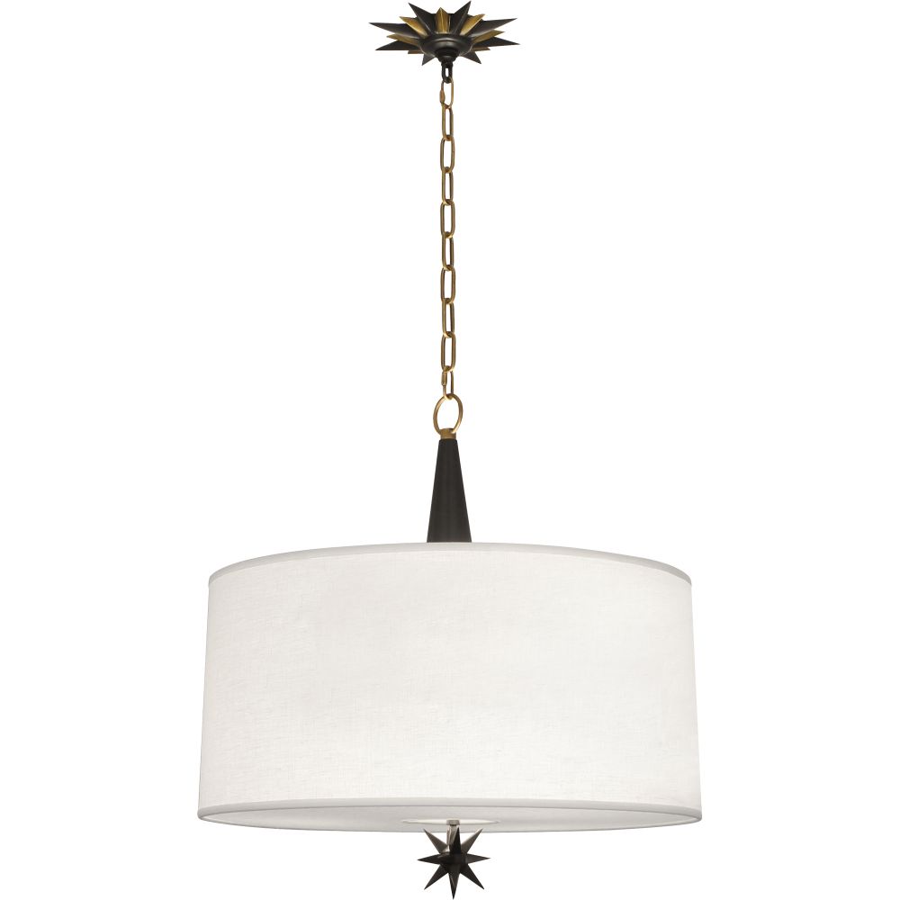 Robert Abbey 1023 Cosmos Pendant with Deep Patina Bronze Finish With Warm Brass Accents