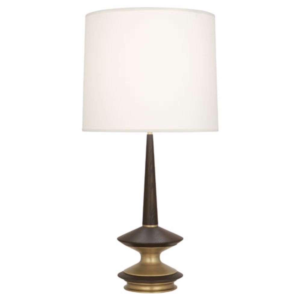 Robert Abbey 1041 Fletcher Table Lamp with Warm Brass Finish With Dark Walnut Accents