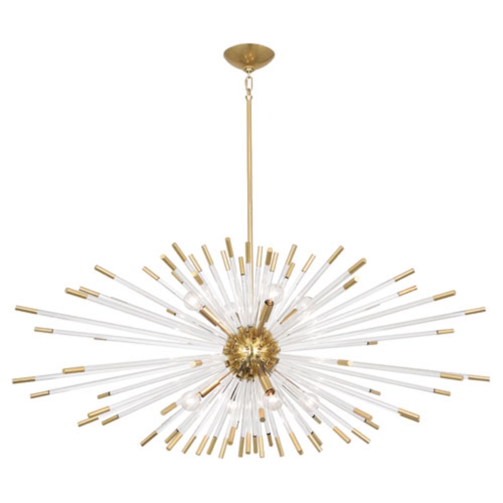 Robert Abbey 1200 Andromeda Chandelier with Modern Brass Finish