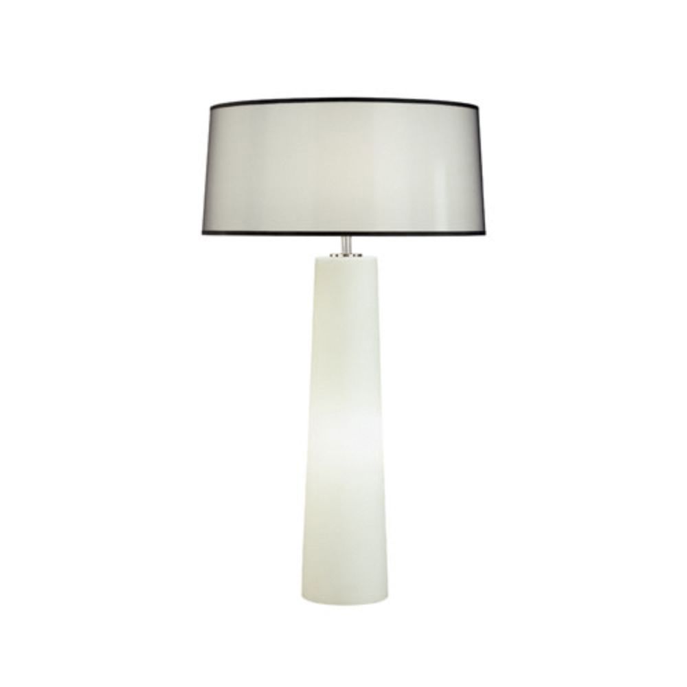 Robert Abbey 1578B Rico Espinet Olinda Table Lamp with Frosted White Cased Glass Base With Night Light