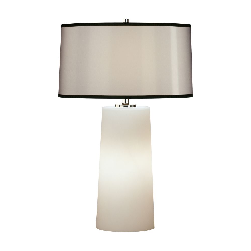 Robert Abbey 1580B Rico Espinet Olinda Accent Lamp with Frosted White Cased Glass Base With Night Light