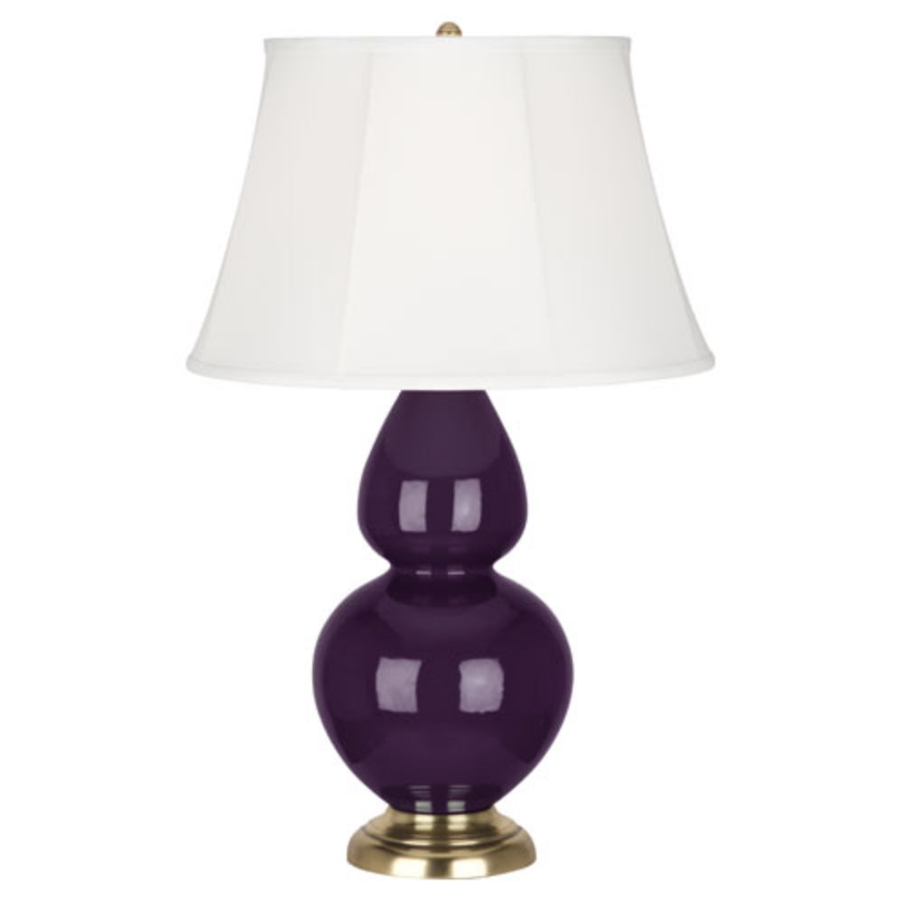 Robert Abbey 1745 Amethyst Double Gourd Table Lamp with Amethyst Glazed Ceramic