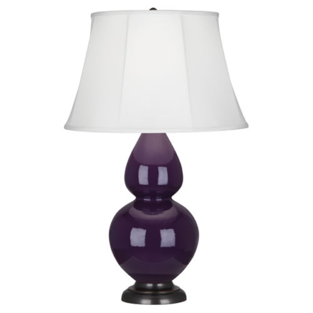 Robert Abbey 1746 Amethyst Double Gourd Table Lamp with Amethyst Glazed Ceramic