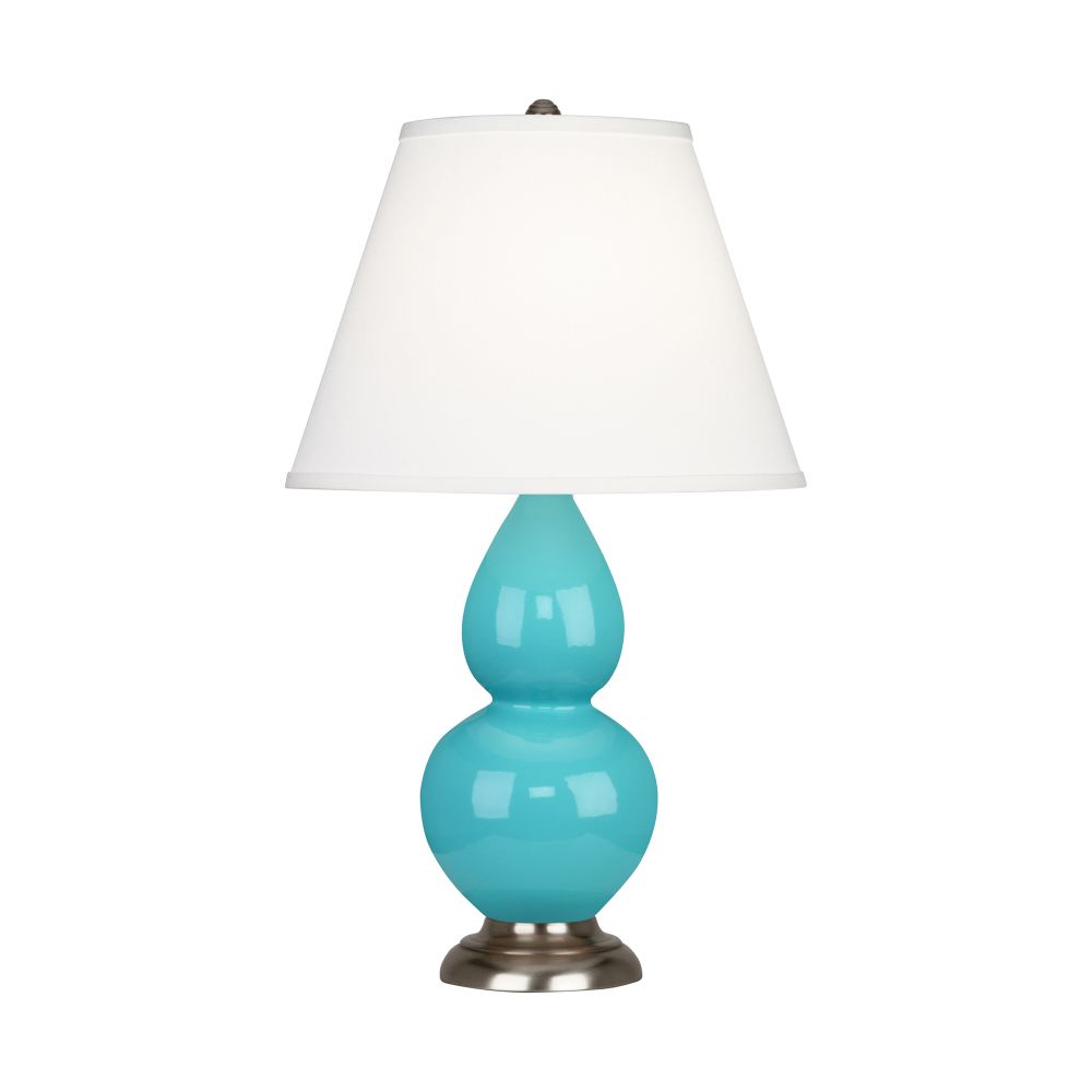Robert Abbey 1761X Egg Blue Small Double Gourd Accent Lamp with Egg Blue Glazed Ceramic