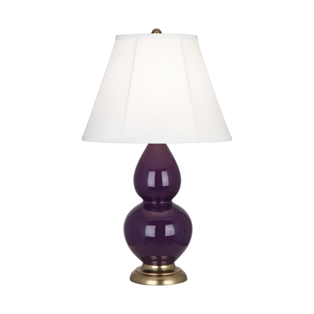 Robert Abbey 1765 Amethyst Small Double Gourd Accent Lamp with Amethyst Glazed Ceramic