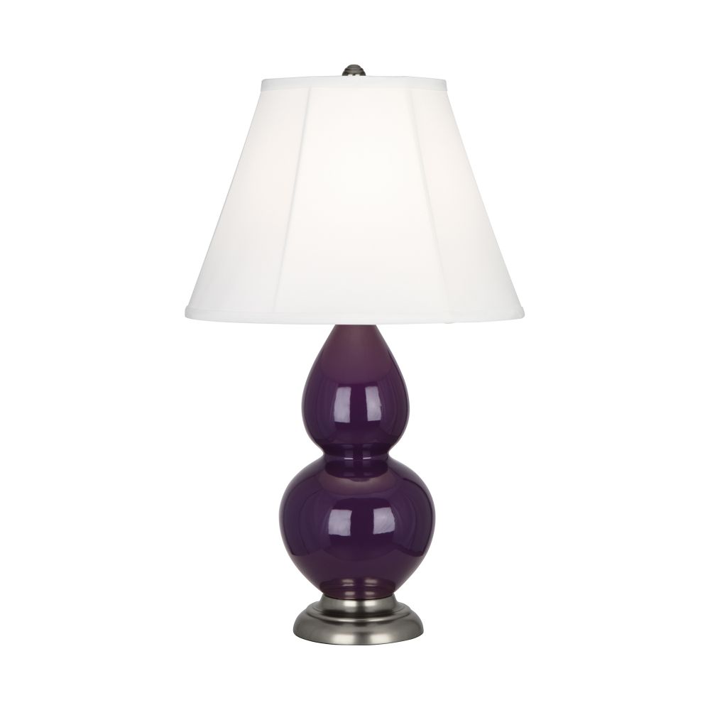 Robert Abbey 1767 Amethyst Small Double Gourd Accent Lamp with Amethyst Glazed Ceramic