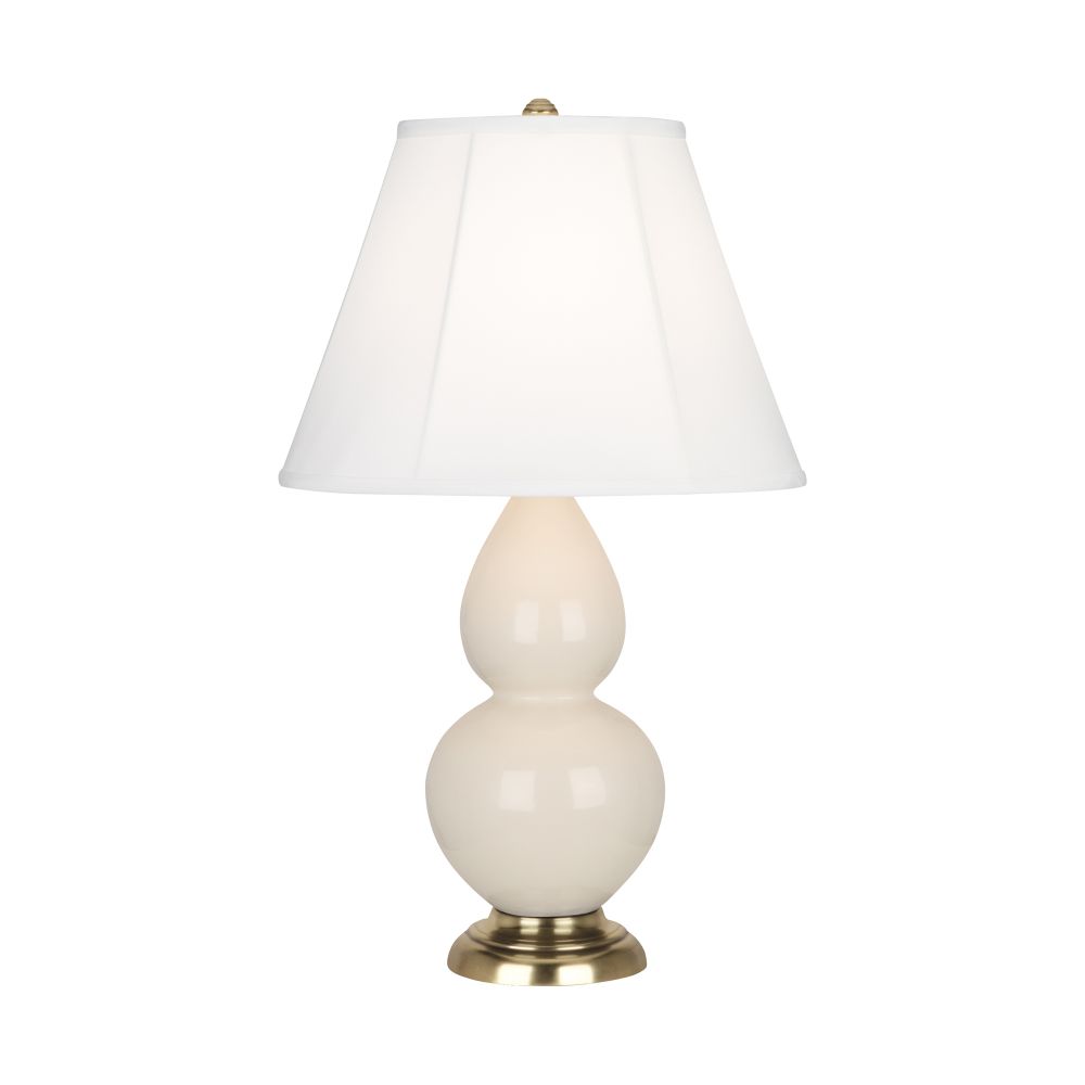 Robert Abbey 1774 Bone Small Double Gourd Accent Lamp with Bone Glazed Ceramic