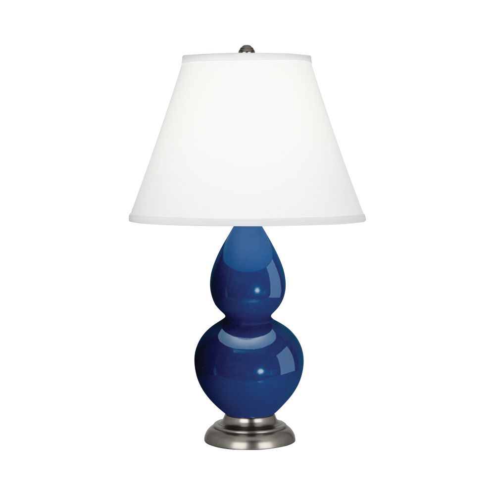 Robert Abbey 1782X Marine Small Double Gourd Accent Lamp with Marine Blue Glazed Ceramic