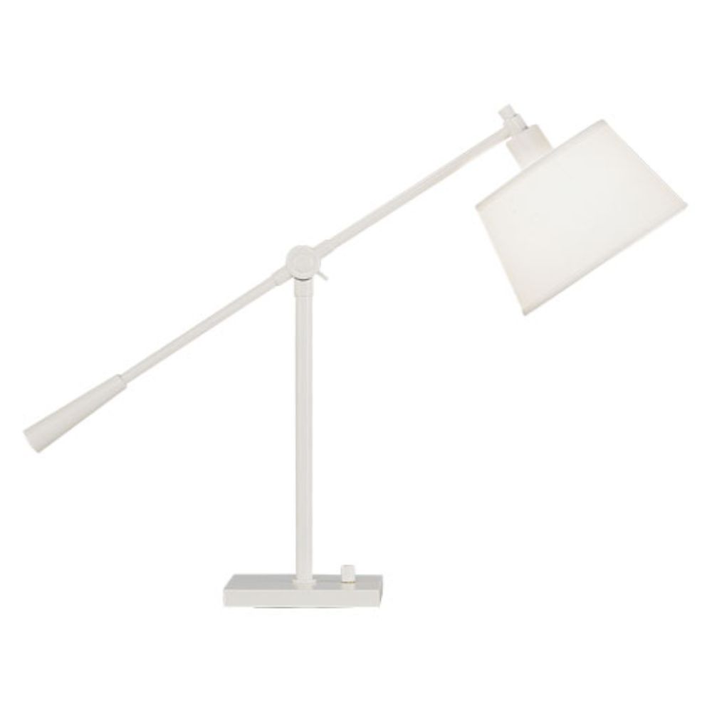 Robert Abbey 1803 Real Simple Table Lamp with Stardust White Powder Coat Finish Over Steel