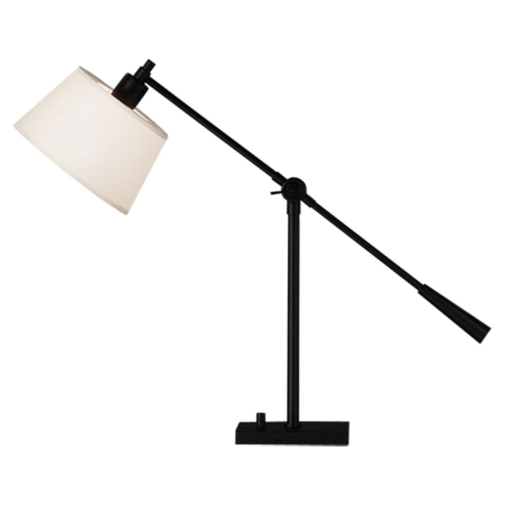 Robert Abbey 1833 Real Simple Table Lamp with Matte Black Powder Coat Finish Over Steel