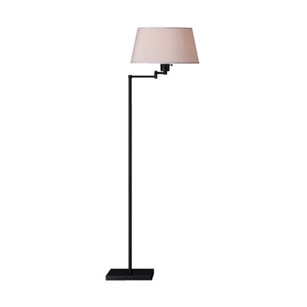 Robert Abbey 1835 Real Simple Floor Lamp with Matte Black Powder Coat Finish Over Steel