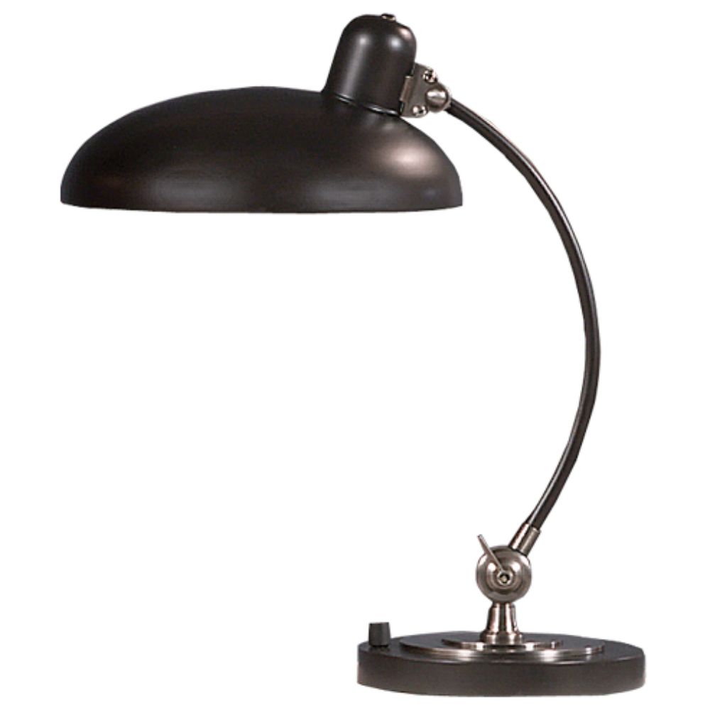 Robert Abbey 1840 Bruno Table Lamp with Lead Bronze Finish With Ebonized Nickel Accents
