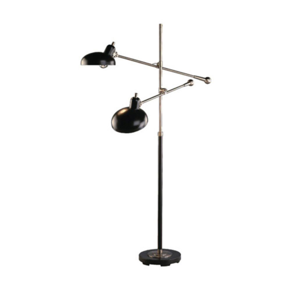 Robert Abbey 1848 Bruno Floor Lamp with Lead Bronze Finish With Ebonized Nickel Accents