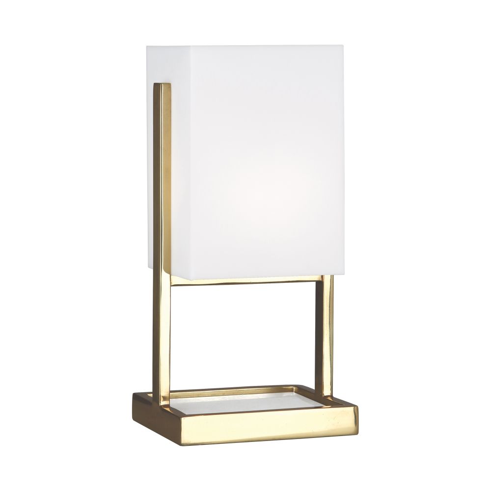 Robert Abbey 195 Nikole Accent Lamp with Modern Brass And White Marble