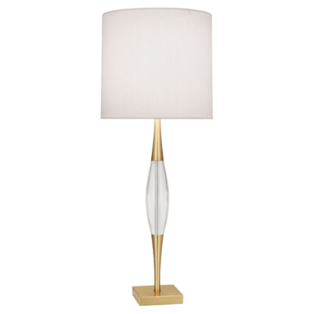 Robert Abbey 207 Juno Table Lamp with Modern Brass Finish W/ Clear Crystal Accent