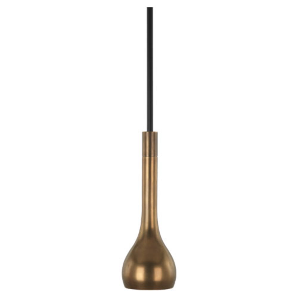 Robert Abbey 2134 Axis Pendant with Aged Brass Finish With Cocoa Brown Accents