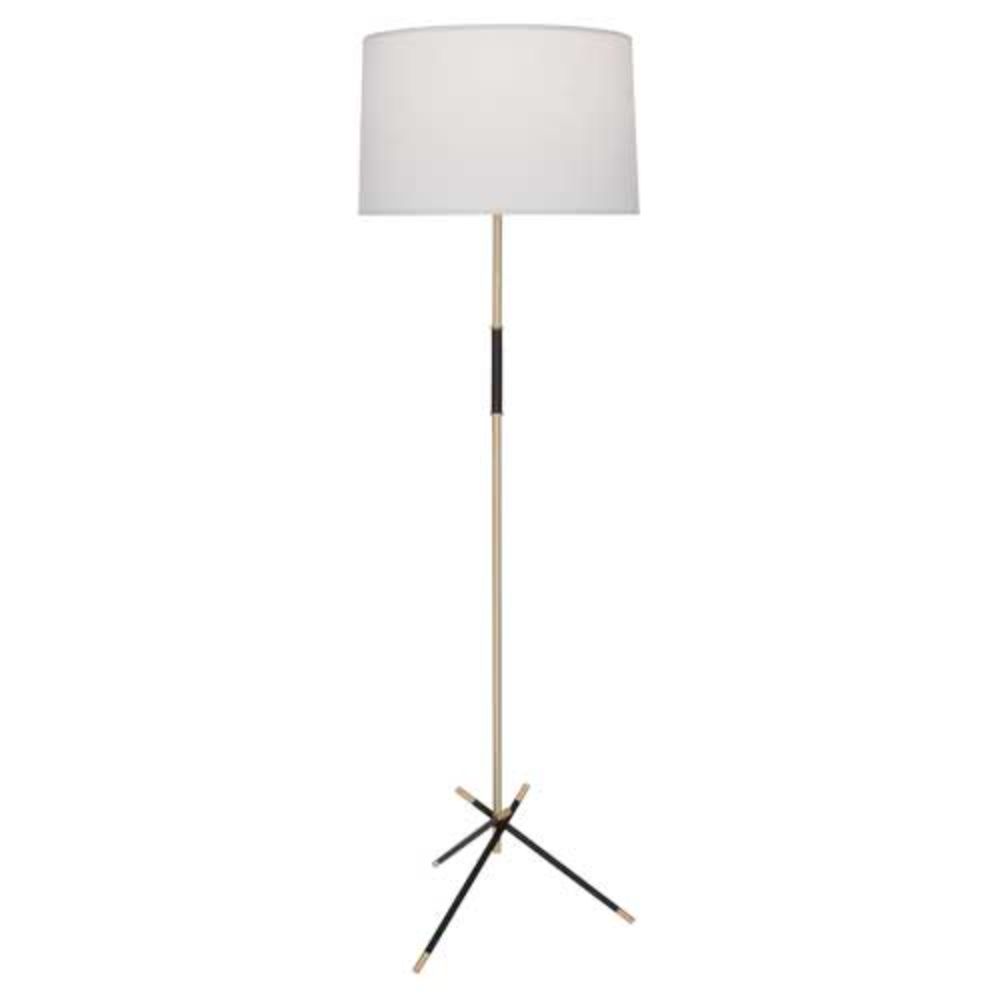 Robert Abbey 218 Thatcher Floor Lamp with Modern Brass Finish With Matte Black Accents