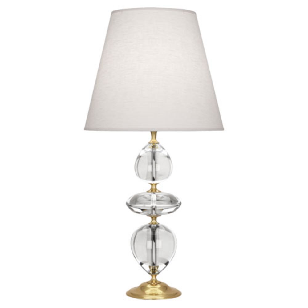 Robert Abbey 260 Williamsburg Orlando Table Lamp with Clear Crystal W/ Modern Brass Accents